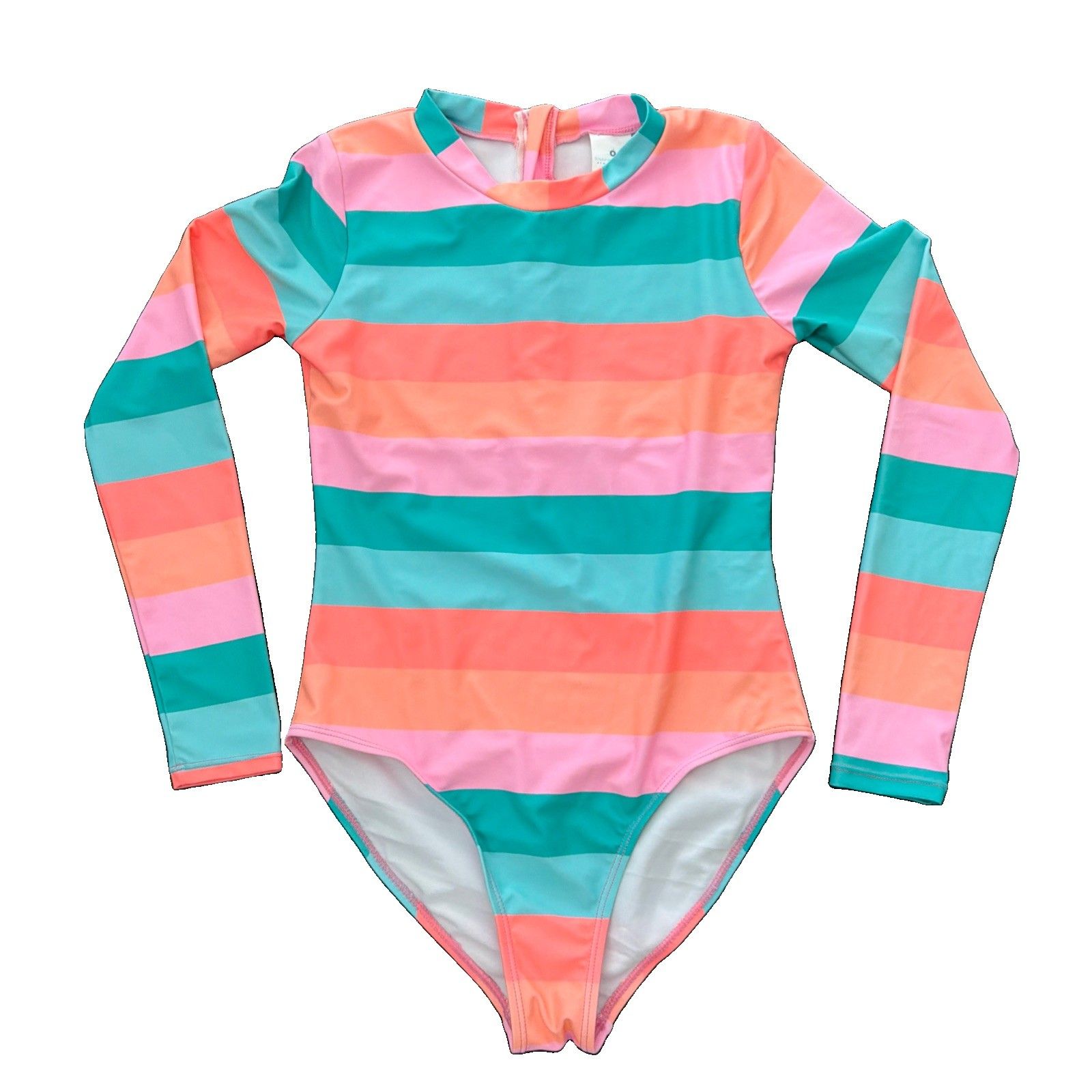 Snapper Rock Sunset Stripe Long Sleeve Surf Suit Girls 14 (13-14yr) 164-170